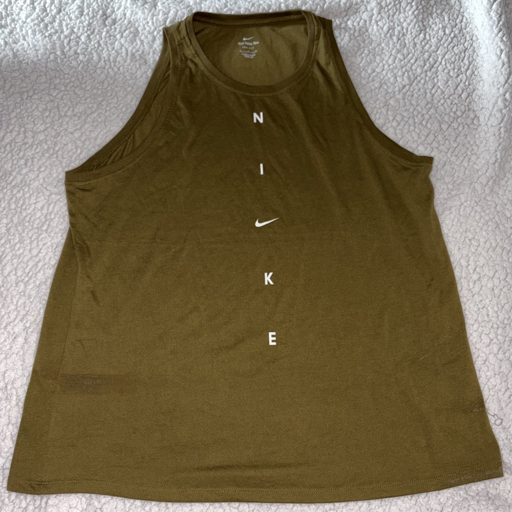 Nike Olive Green Dri-Fit Tank